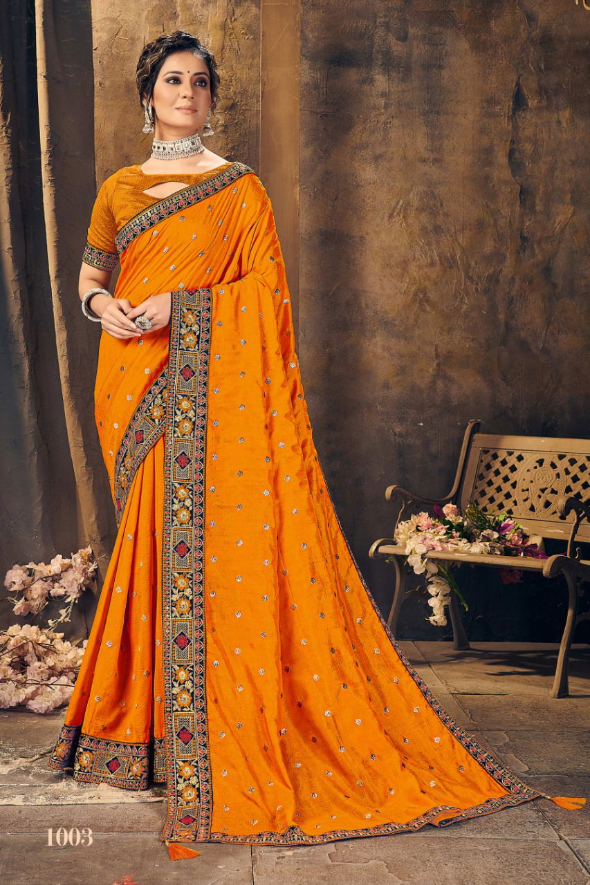 Ronisha Kavvya Festive Wear Silk Heavy Designer Embroidery Saree Collection